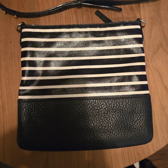 Kate Spade Black and White Striped Crossbody Bag - Picture 6 of 11